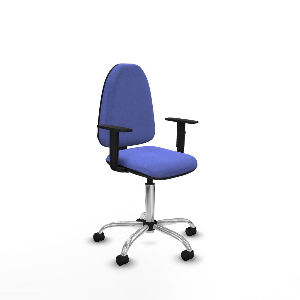 Aýna CP bali azul claro brazos 1D base cromada ruedas nailon 50mm
