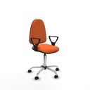 Aýna CP bali naranja brazos fijos base cromada ruedas engomadas 50mm