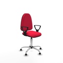 Aýna CP bali rojo brazos fijos base cromada topes