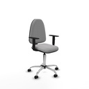 Aýna CP bali gris claro brazos 1D base cromada ruedas engomadas 50mm