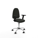 Aýna CP bali negro brazos 2D base cromada ruedas engomadas 50mm