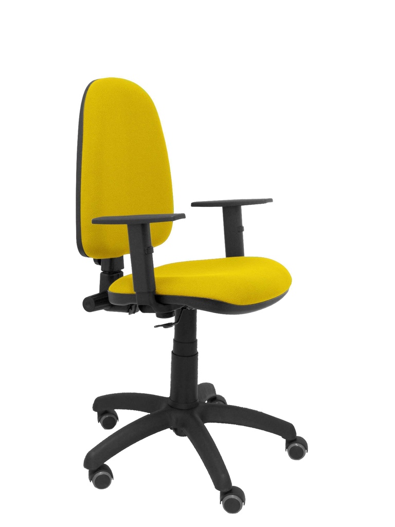 Silla Aýna bali amarillo brazos regulables ruedas de parqué