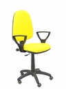 Silla Aýna bali amarillo brazos fijos ruedas de parqué