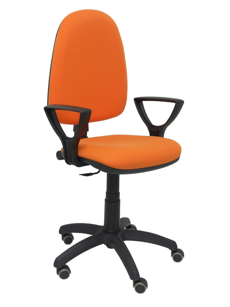 Silla Aýna bali naranja brazos fijos ruedas de parqué