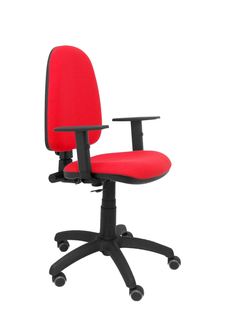 Silla Aýna bali rojo brazos regulables ruedas de parqué