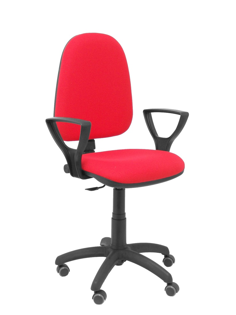 Silla Aýna bali rojo brazos fijos ruedas de parqué
