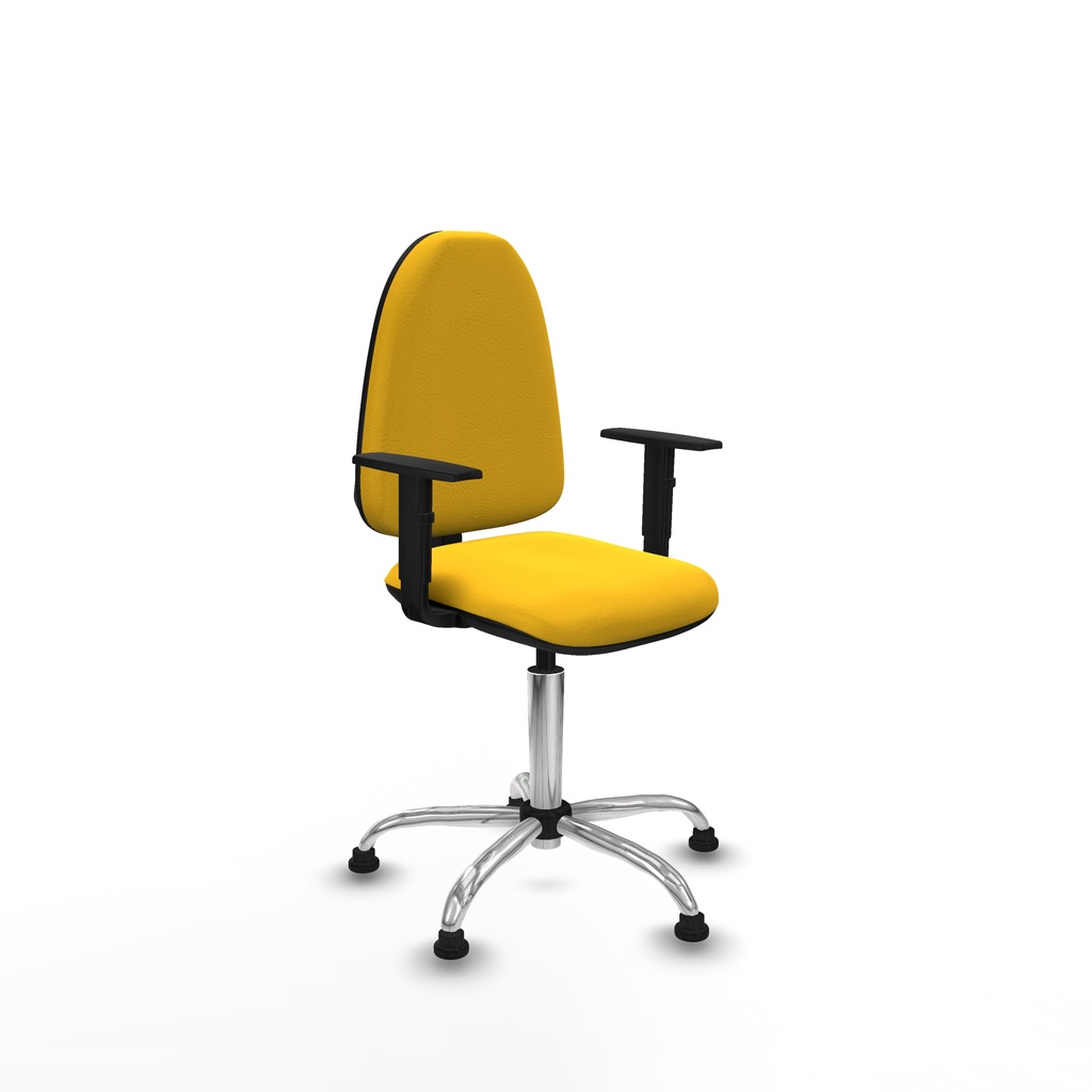 Aýna CP similpiel amarillo brazos 1D base cromada topes