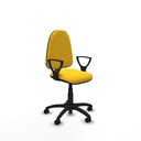 Aýna CP similpiel amarillo brazos fijos base poliamida ruedas nailon 50mm
