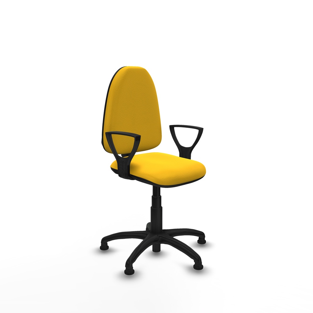 Aýna CP similpiel amarillo brazos fijos base poliamida topes