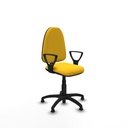 Aýna CP similpiel amarillo brazos fijos base poliamida topes
