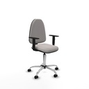 Aýna CP similpiel blanco brazos 1D base cromada ruedas engomadas 50mm