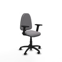 Aýna CP similpiel gris brazos 2D base poliamida ruedas engomadas 50mm