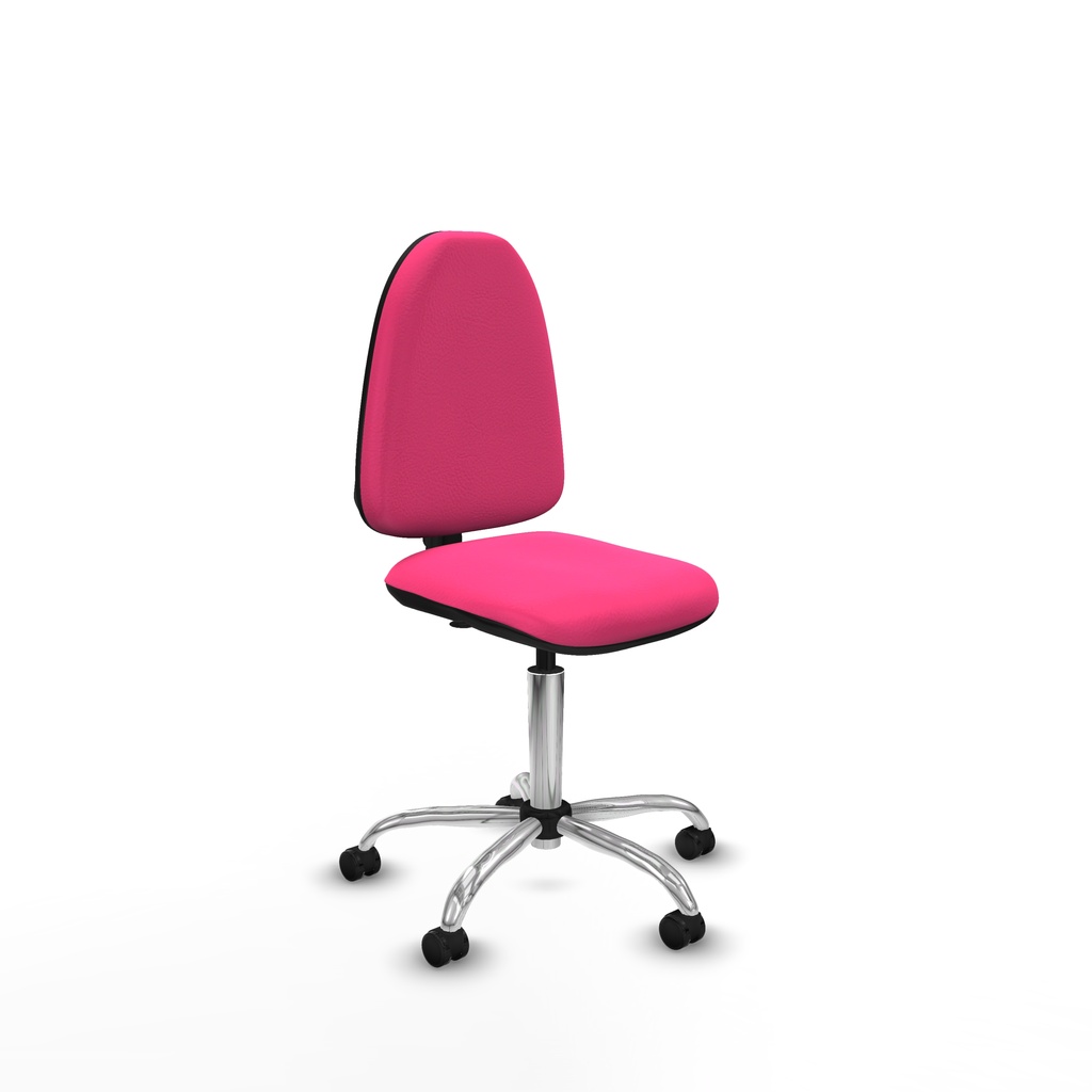 Aýna CP similpiel rosa sin brazos base cromada ruedas engomadas 50mm