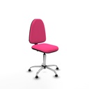 Aýna CP similpiel rosa sin brazos base cromada topes