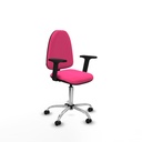 Aýna CP similpiel rosa brazos 2D base cromada ruedas engomadas 50mm