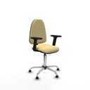 Aýna CP similpiel crema brazos 2D base cromada topes