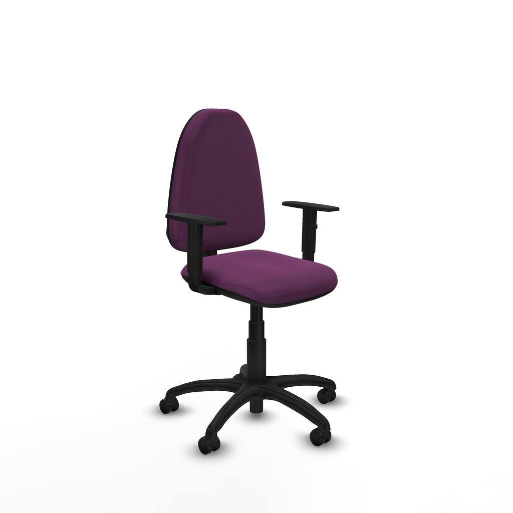 Aýna CP similpiel morado brazos 1D base poliamida ruedas autofrenantes 50mm