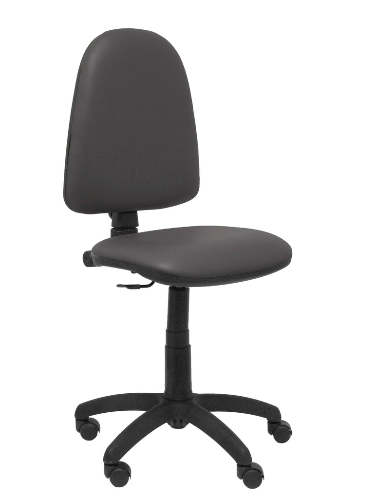 Silla Aýna similpiel gris oscuro
