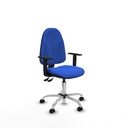 Algarra AS bali azul brazos 1D base cromada ruedas engomadas 50mm