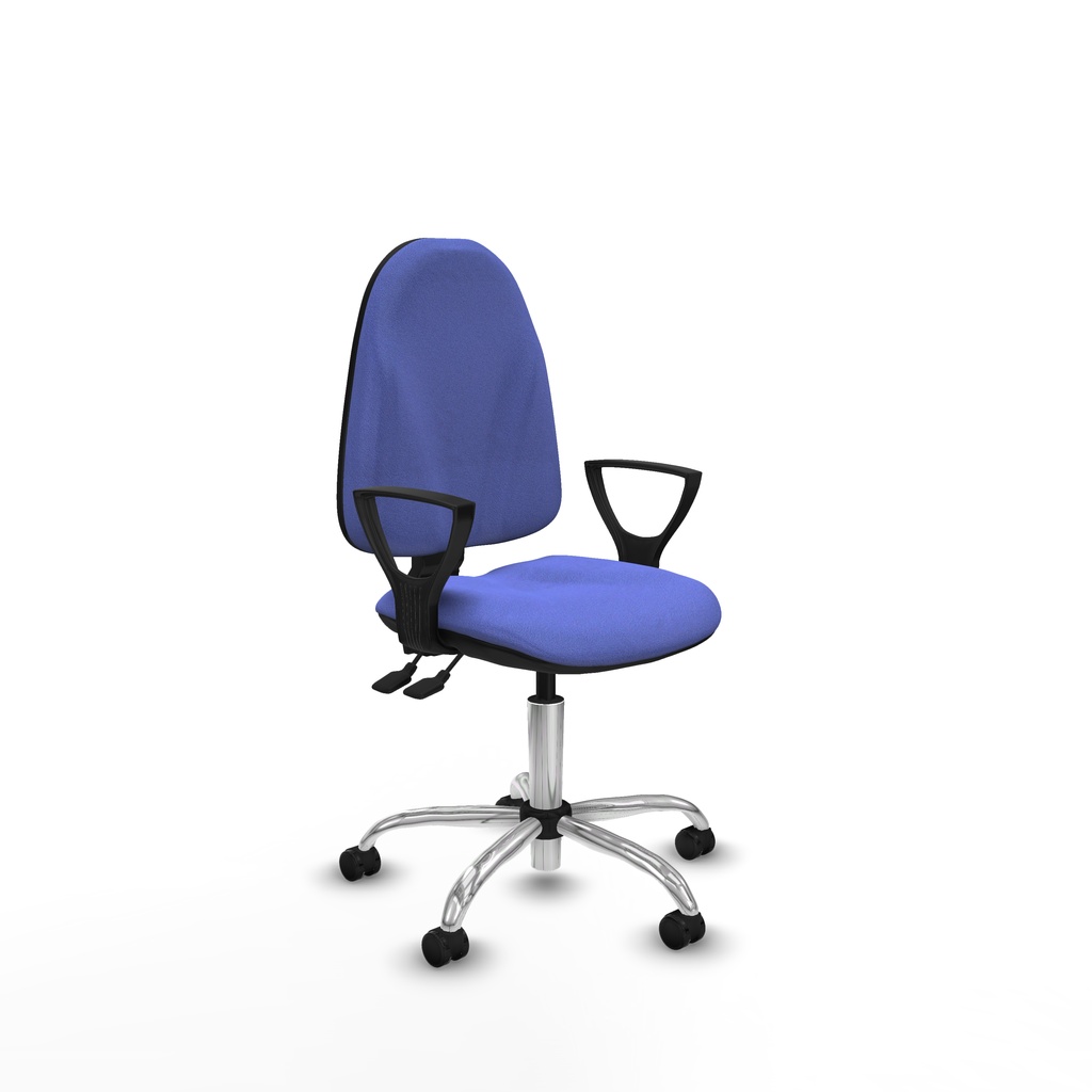 Algarra AS bali azul claro brazos fijos base cromada ruedas autofrenantes 50mm