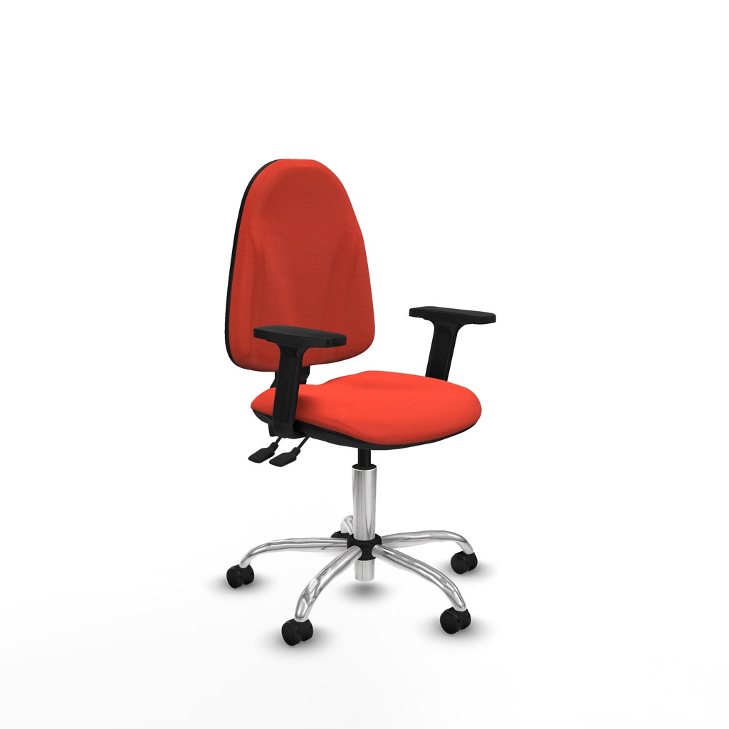 Algarra AS bali naranja oscuro brazos 2D base cromada ruedas engomadas 50mm