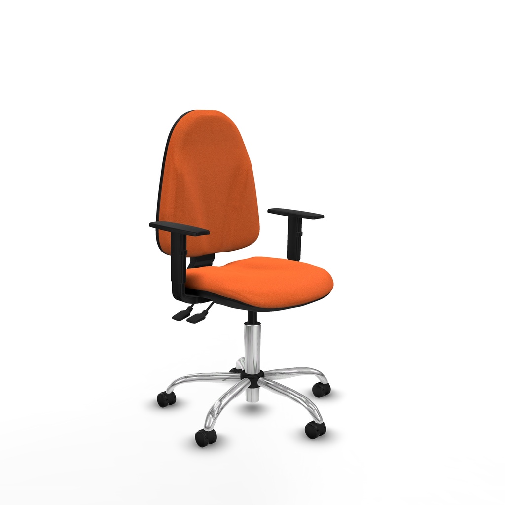 Algarra AS bali naranja brazos 1D base cromada ruedas autofrenantes 50mm