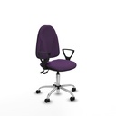 Algarra AS bali morado brazos fijos base cromada ruedas nailon 50mm
