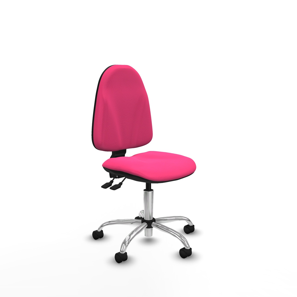 Algarra AS similpiel rosa  base cromada ruedas nailon 50mm
