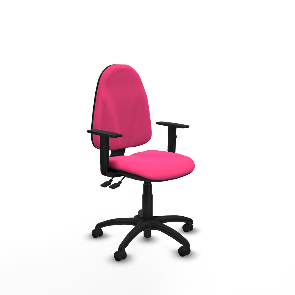 Algarra AS similpiel rosa brazos 1D base poliamida ruedas autofrenantes 50mm