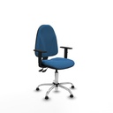 Algarra AS similpiel azul claro brazos 1D base cromada topes