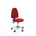 Algarra AS similpiel rojo  base cromada ruedas nailon 50mm