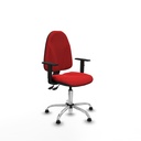 Algarra AS similpiel rojo brazos 1D base cromada topes