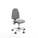 Algarra AS similpiel gris claro  base cromada ruedas autofrenantes 50mm