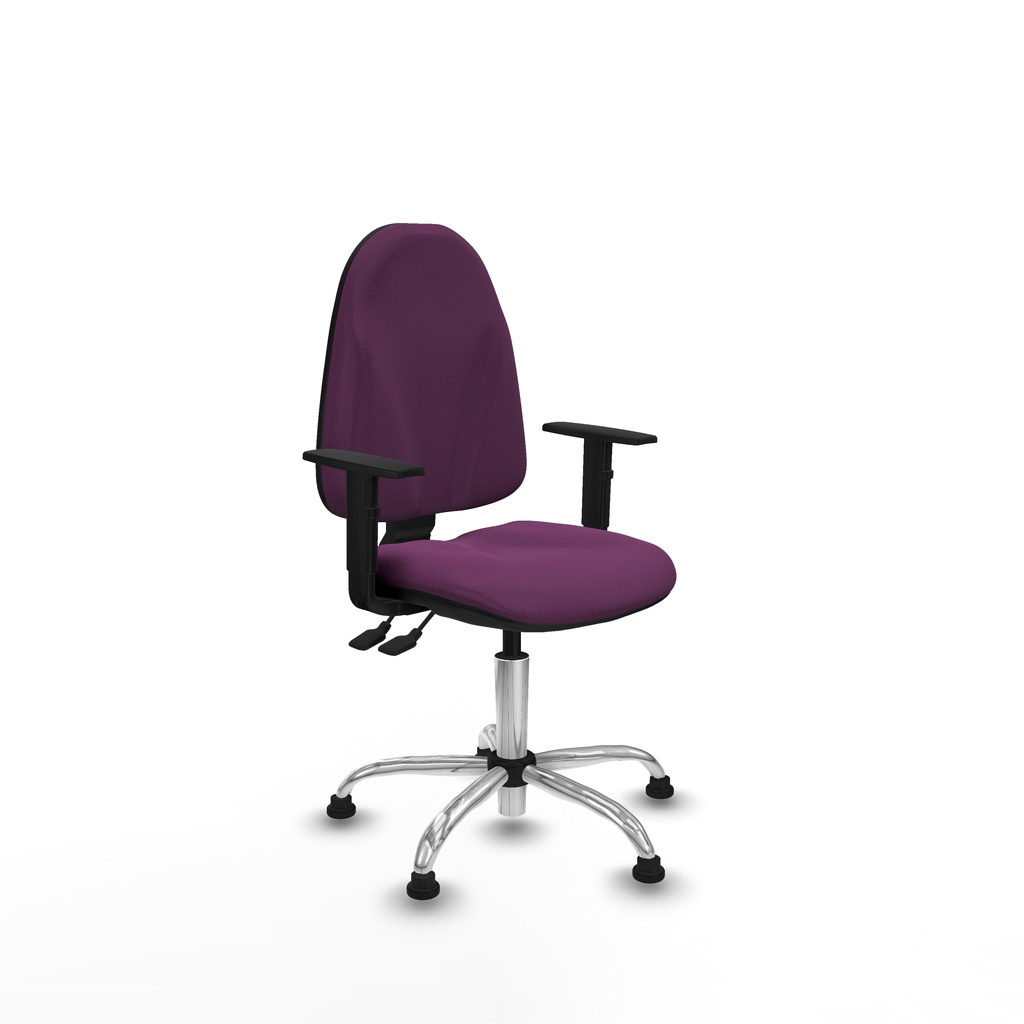 Algarra AS similpiel morado brazos 1D base cromada topes