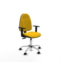 Algarra CPDM bali amarillo brazos 1D base cromada ruedas autofrenantes 50mm