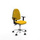 Algarra CPDM bali amarillo brazos 1D base cromada ruedas nailon 50mm