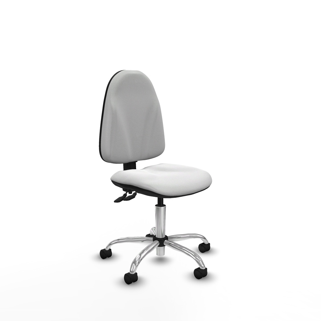Algarra CPDM bali blanco  base cromada ruedas nailon 50mm
