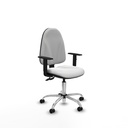 Algarra CPDM bali blanco brazos 1D base cromada ruedas autofrenantes 50mm