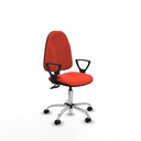 Algarra CPDM bali naranja oscuro brazos fijos base cromada ruedas autofrenantes 50mm
