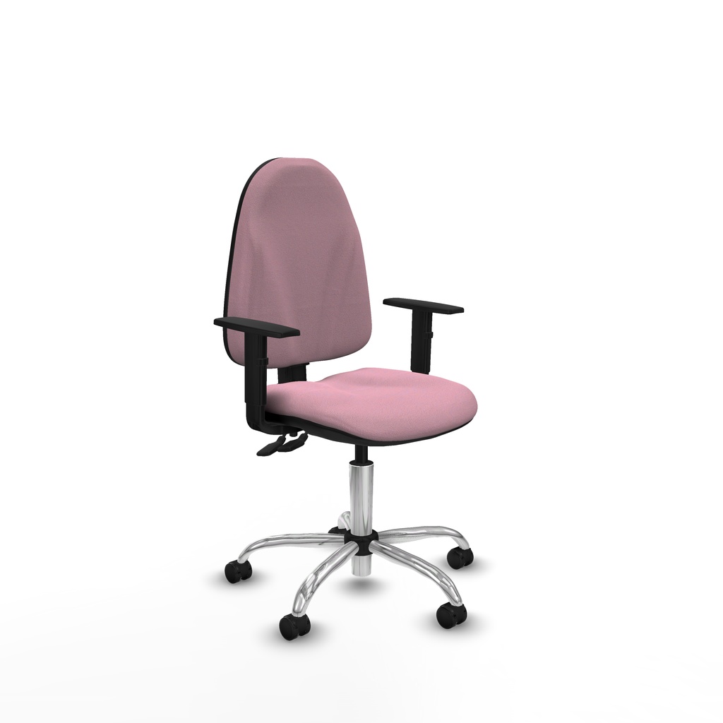 Algarra CPDM bali rosa brazos 1D base cromada ruedas engomadas 50mm