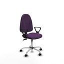 Algarra CPDM bali morado brazos fijos base cromada ruedas nailon 50mm