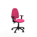Algarra CPDM similpiel rosa brazos 1D base poliamida ruedas engomadas 50mm