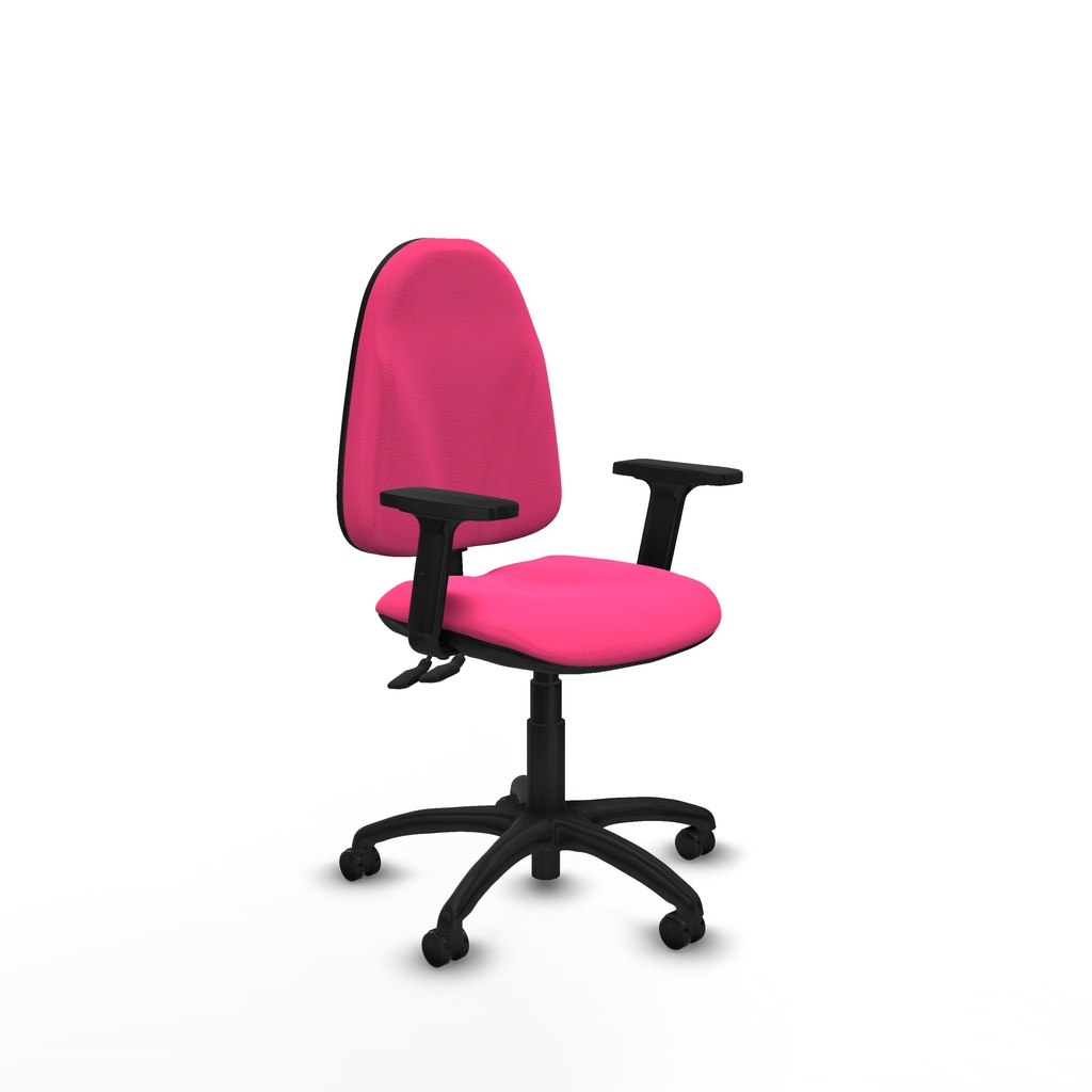 Algarra CPDM similpiel rosa brazos 2D base poliamida ruedas autofrenantes 50mm