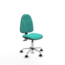 Algarra CPDM similpiel turquesa  base cromada ruedas autofrenantes 50mm