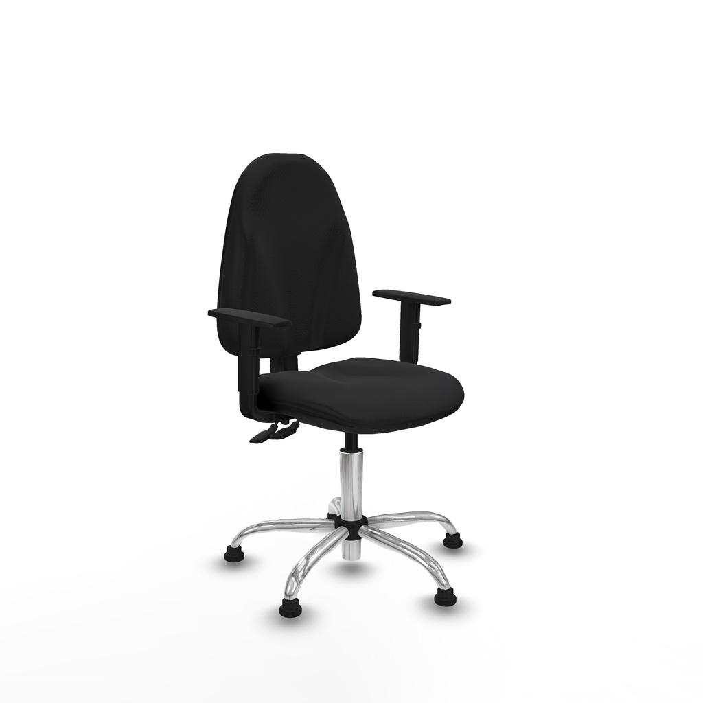 Algarra CPDM similpiel negro brazos 1D base cromada topes