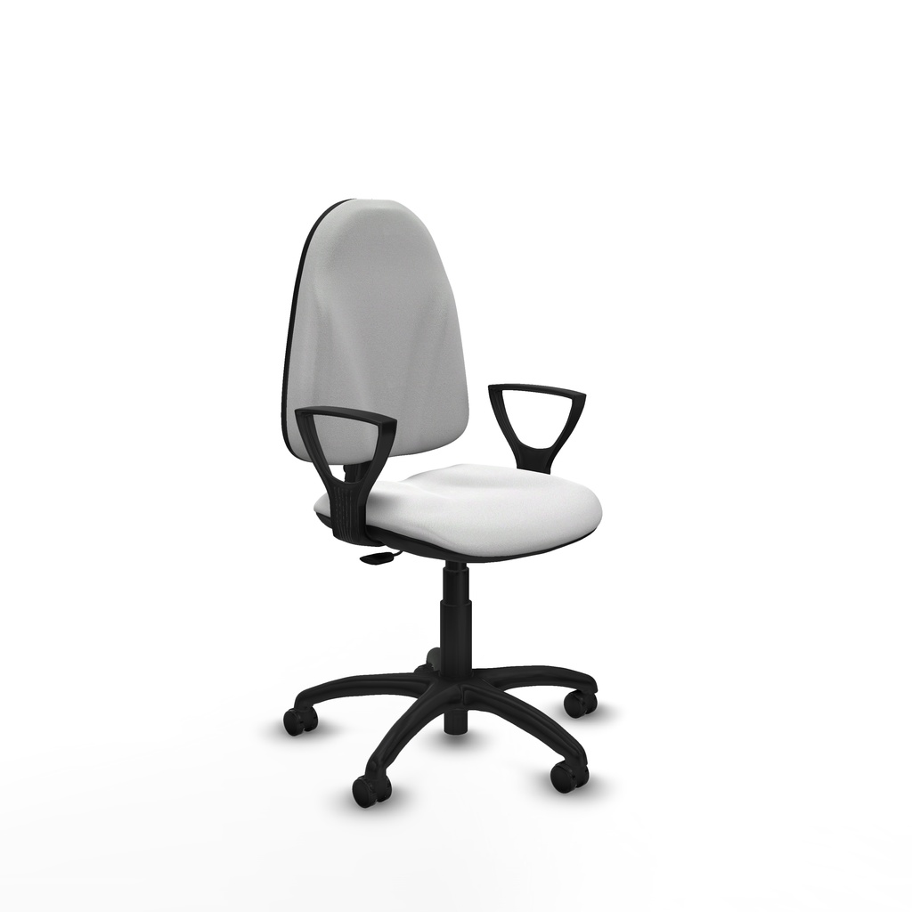 Algarra CP bali blanco brazos fijos base poliamida ruedas engomadas 50mm