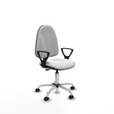 Algarra CP bali blanco brazos fijos base cromada ruedas engomadas 50mm