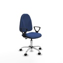 Algarra CP bali azul marino brazos fijos base cromada ruedas nailon 50mm