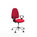 Algarra CP bali rojo brazos fijos base cromada topes