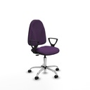 Algarra CP bali morado brazos fijos base cromada ruedas engomadas 50mm